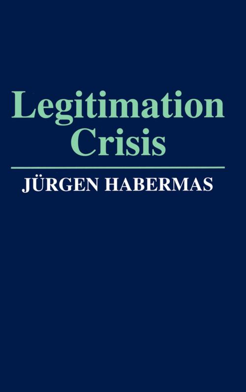 Cover of the book Legitimation Crisis by Jürgen Habermas, Wiley