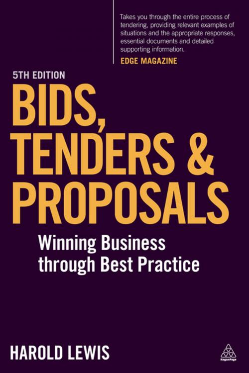 Cover of the book Bids, Tenders and Proposals by Harold Lewis, Kogan Page