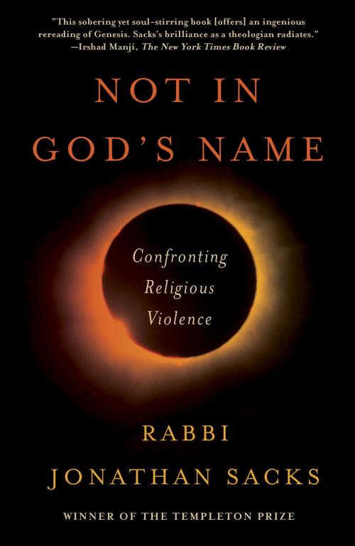 Cover of the book Not in God's Name by Jonathan Sacks, Knopf Doubleday Publishing Group