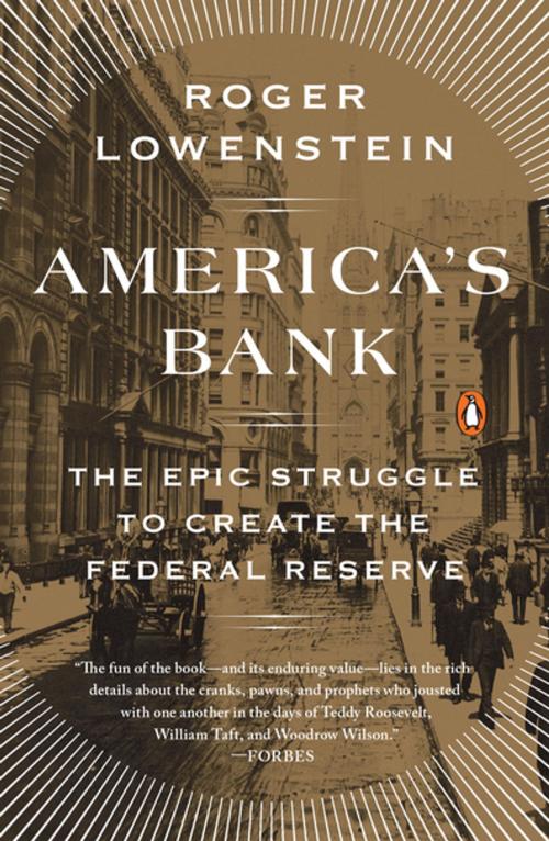 Cover of the book America's Bank by Roger Lowenstein, Penguin Publishing Group