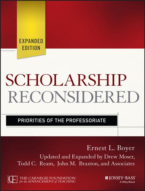 Cover of the book Scholarship Reconsidered by Ernest L. Boyer, Drew Moser, Todd C. Ream, John M. Braxton, Wiley