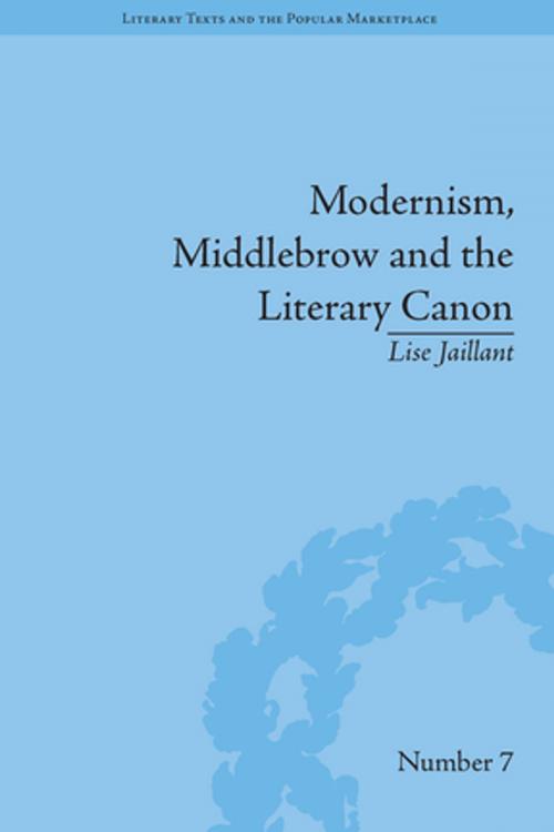 Cover of the book Modernism, Middlebrow and the Literary Canon by Lise Jaillant, Taylor and Francis
