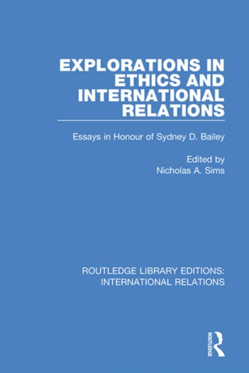 Cover of the book Explorations in Ethics and International Relations by , Taylor and Francis
