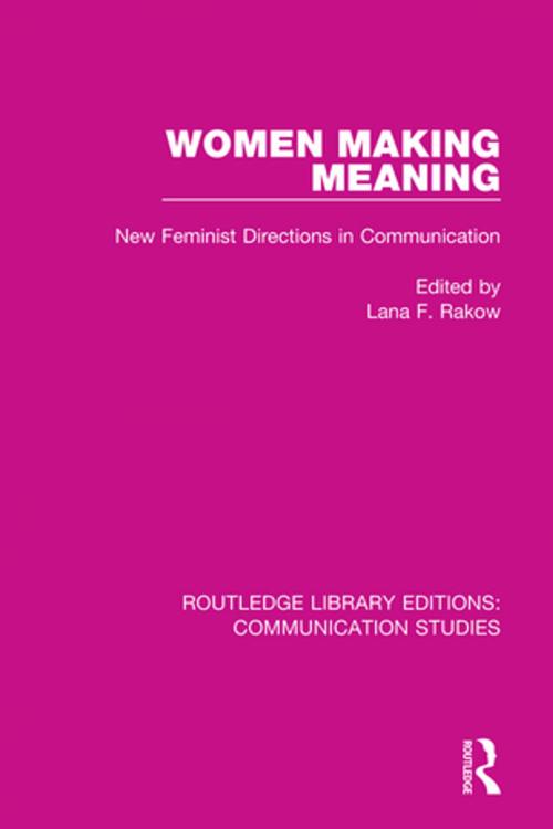 Cover of the book Women Making Meaning by , Taylor and Francis