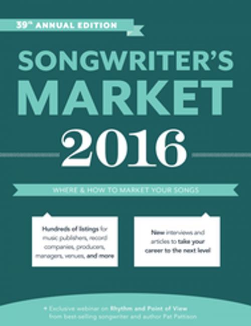 Cover of the book Songwriter's Market 2016 by Andrea Williams, F+W Media