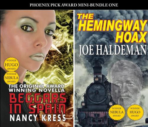 Cover of the book PP Award Winners - Mini Bundle 1 - The Hemingway Hoax (Joe Haldeman) & Beggars in Spain (Nancy Kress) by Joe Haldeman, Nancy Kress, Phoenix Pick