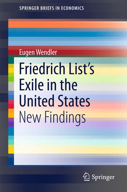 Cover of the book Friedrich List’s Exile in the United States by Eugen Wendler, Springer International Publishing