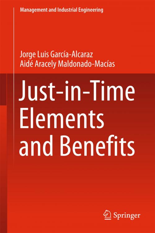 Cover of the book Just-in-Time Elements and Benefits by Jorge Luis García Alcaraz, Aide Aracely Maldonado Macías, Springer International Publishing