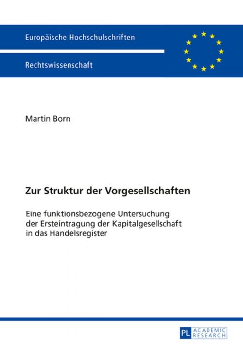 Cover of the book Zur Struktur der Vorgesellschaften by Martin Born, Peter Lang
