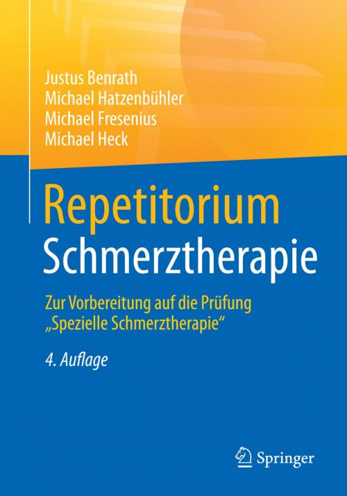 Cover of the book Repetitorium Schmerztherapie by Justus Benrath, Michael Hatzenbühler, Michael Fresenius, Michael Heck, Springer Berlin Heidelberg