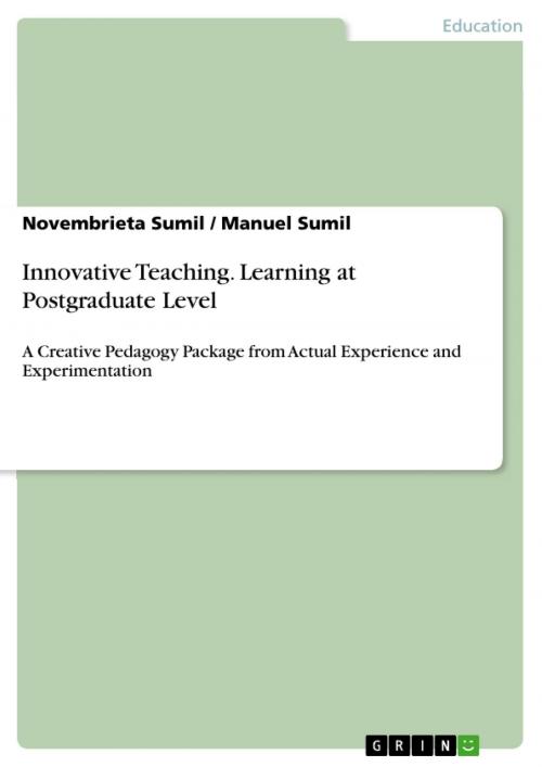 Cover of the book Innovative Teaching. Learning at Postgraduate Level by Novembrieta Sumil, Manuel Sumil, GRIN Verlag
