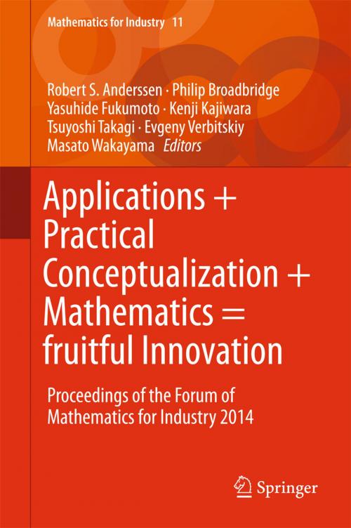 Cover of the book Applications + Practical Conceptualization + Mathematics = fruitful Innovation by , Springer Japan
