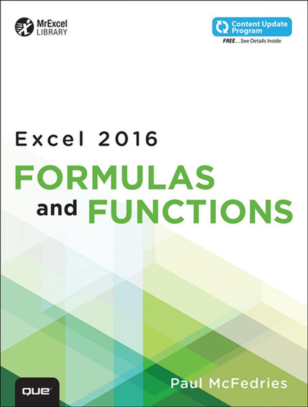 Big bigCover of Excel 2016 Formulas and Functions (includes Content Update Program)