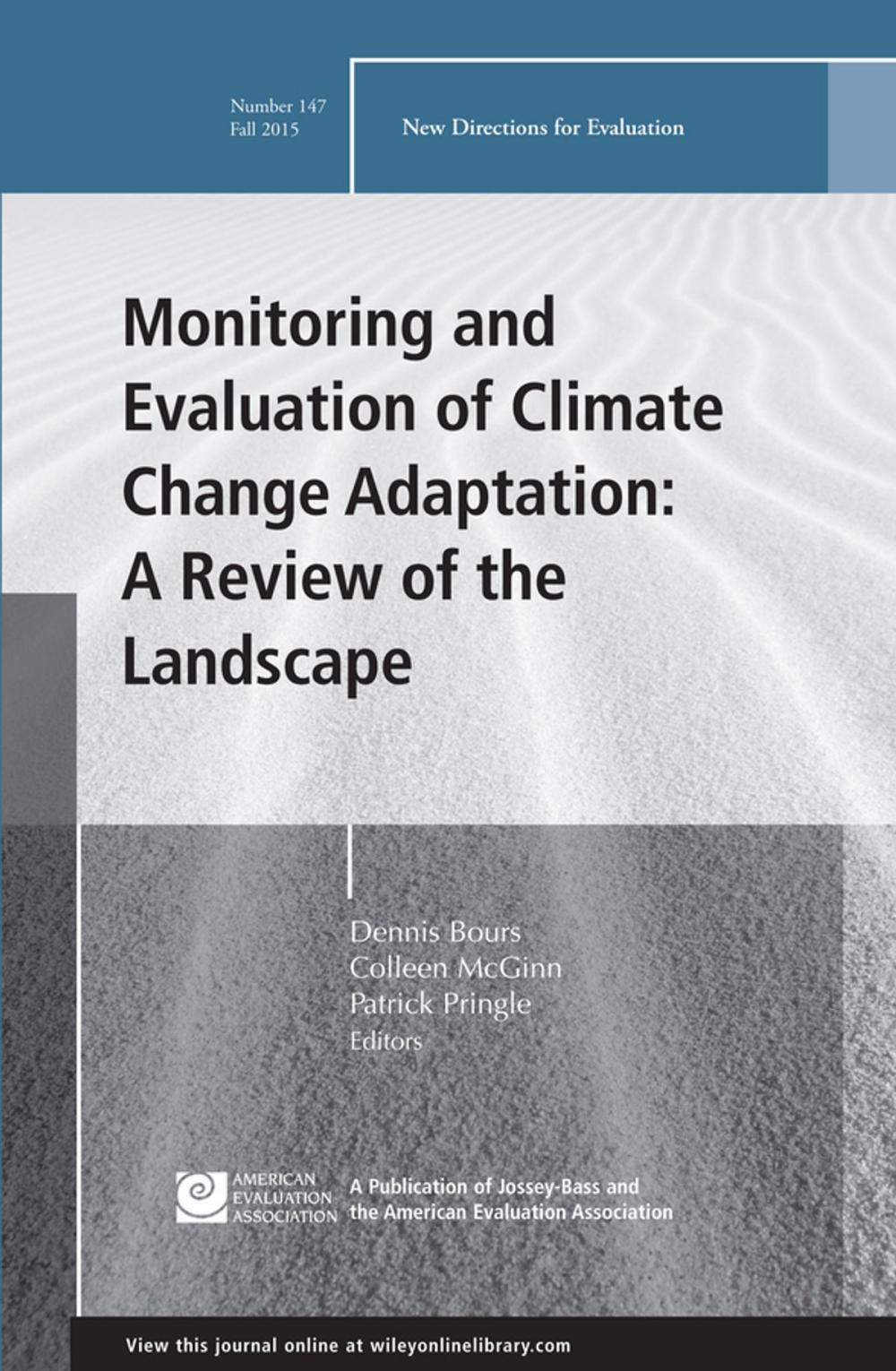 Big bigCover of Monitoring and Evaluation of Climate Change Adaptation: A Review of the Landscape