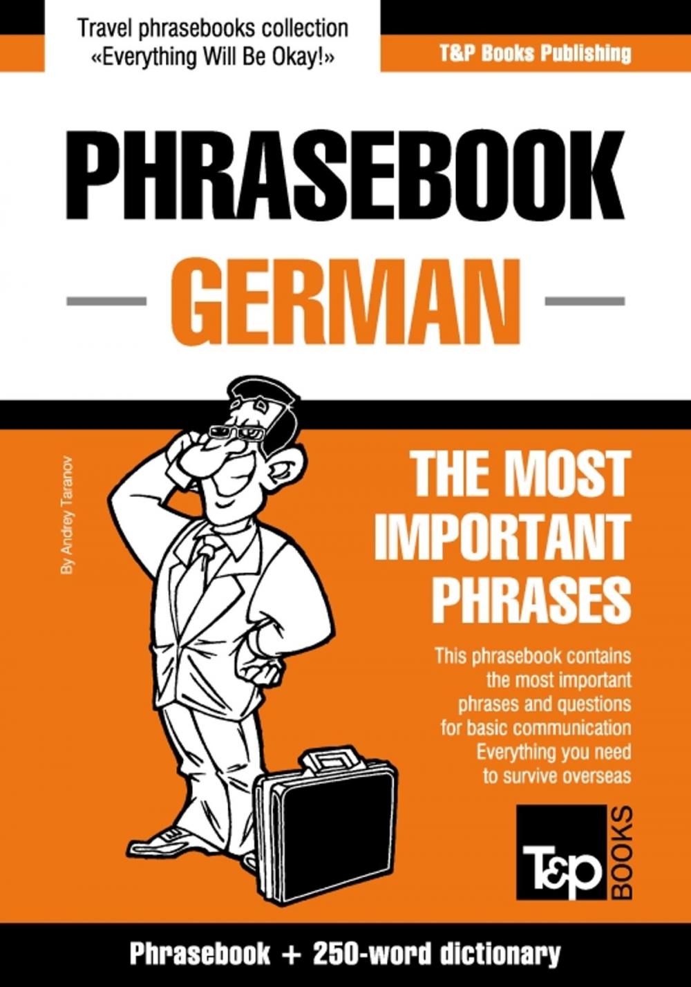 Big bigCover of English-German phrasebook and 250-word mini dictionary