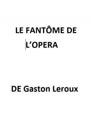 Book cover of le fantôme de l'opéra