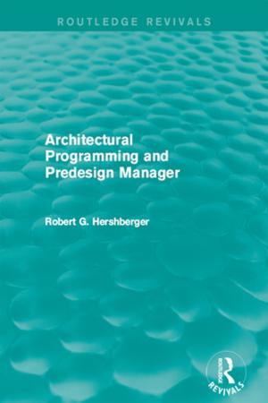 Cover of the book Architectural Programming and Predesign Manager by 