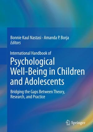 Cover of the book International Handbook of Psychological Well-Being in Children and Adolescents by Virginia McShane Warfield
