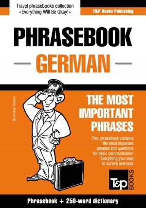 Book cover of English-German phrasebook and 250-word mini dictionary