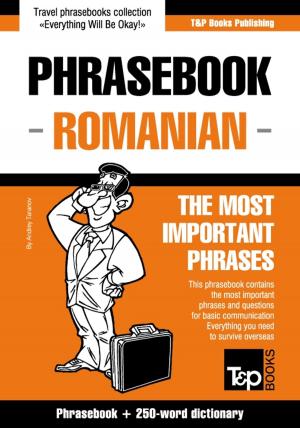 Cover of the book English-Romanian phrasebook and 250-word mini dictionary by Andrey Taranov