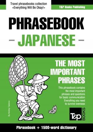 Cover of the book English-Japanese phrasebook and 1500-word dictionary by Andrey Taranov