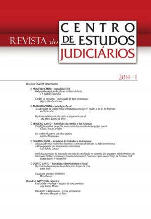 Cover of the book Revista do CEJ n.º 1 - 2014 by Tânia Carvalhais Pereira Sérgio Vasques
