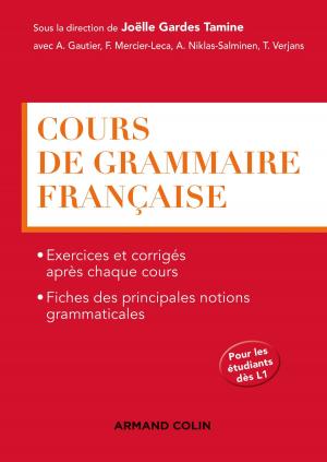 Cover of the book Cours de grammaire française by Jean-Cassien Billier