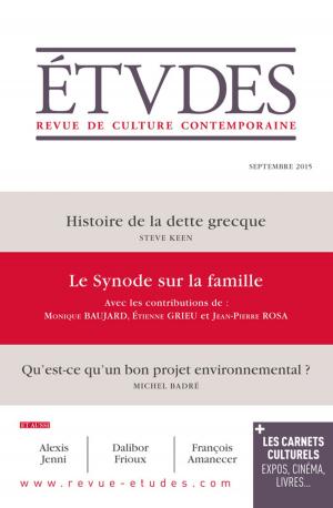 Cover of Etudes Septembre 2015