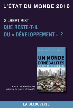 Book cover of Chapitre L'état du monde 2016 - Que reste-t-il du "développement" ?