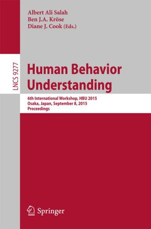 Cover of the book Human Behavior Understanding by Pablo Burset Atienza