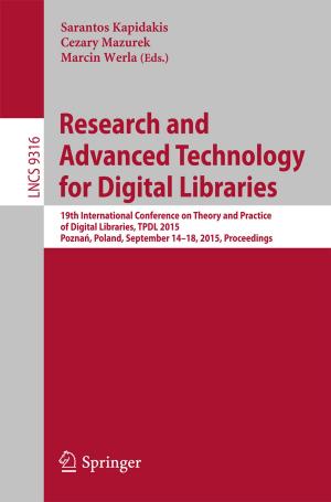 Cover of the book Research and Advanced Technology for Digital Libraries by Mehdi N. Bahadori, Ali Sayigh, Alireza Dehghani-sanij