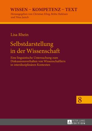 Cover of the book Selbstdarstellung in der Wissenschaft by Peter Oxley