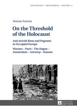 Cover of the book On the Threshold of the Holocaust by Anna Eschbach