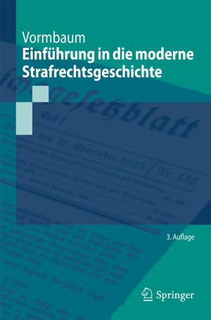 Cover of the book Einführung in die moderne Strafrechtsgeschichte by Christopher Race