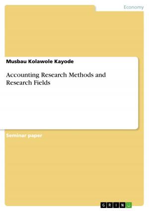 Cover of the book Accounting Research Methods and Research Fields by Leo Stühl