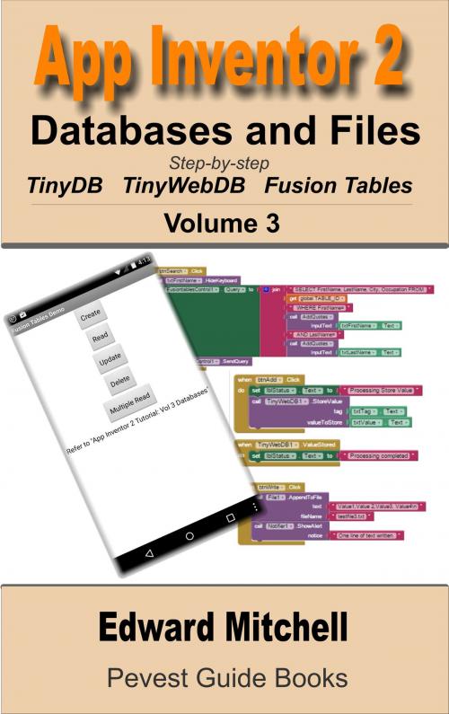 Cover of the book App Inventor 2 Databases and Files by Edward Mitchell, Pevest.com