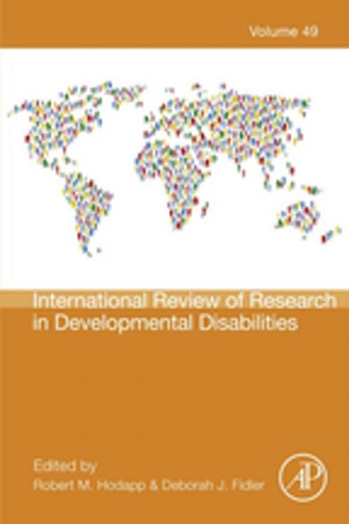 Cover of the book International Review of Research in Developmental Disabilities by Robert M. Hodapp, Deborah J. Fidler, Elsevier Science