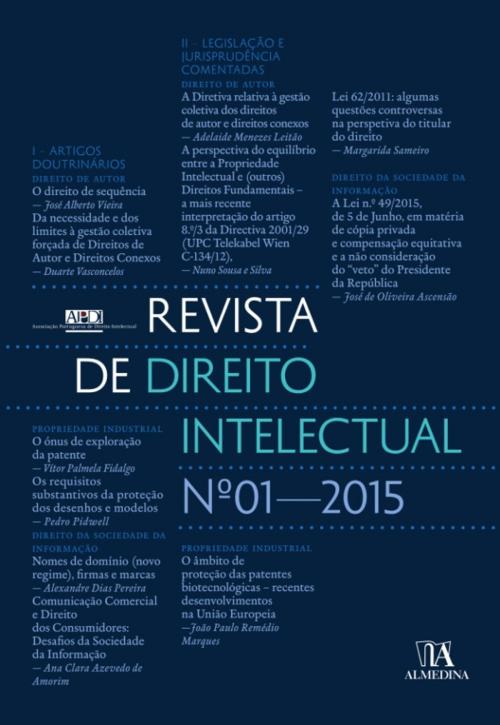 Cover of the book Revista de Direito Intelectual n.º 1 - 2015 by Apdi - Associação Portuguesa de Direito Intelectual, Almedina