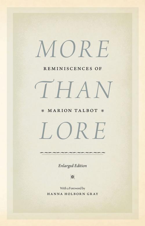 Cover of the book More than Lore by Marion Talbot, University of Chicago Press