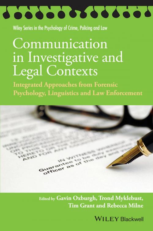 Cover of the book Communication in Investigative and Legal Contexts by , Wiley