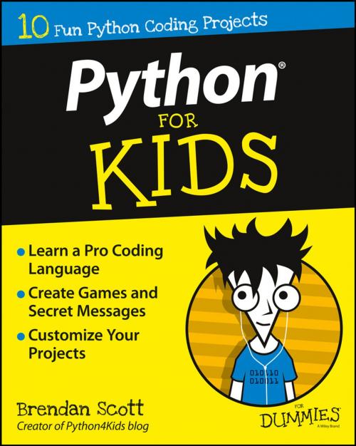 Cover of the book Python For Kids For Dummies by Brendan Scott, Wiley