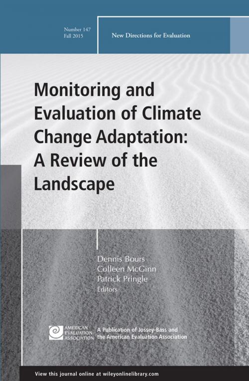 Cover of the book Monitoring and Evaluation of Climate Change Adaptation: A Review of the Landscape by , Wiley