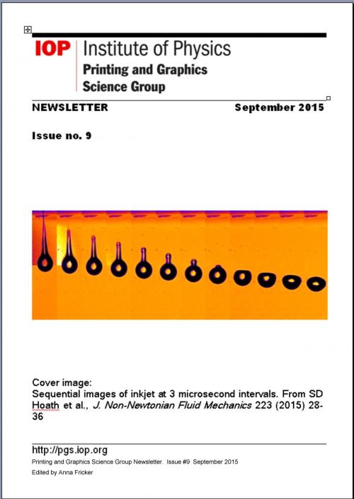Cover of the book Issue #9 Printing and Graphics Science Group Newsletter by Anna Fricker, Roy Gray