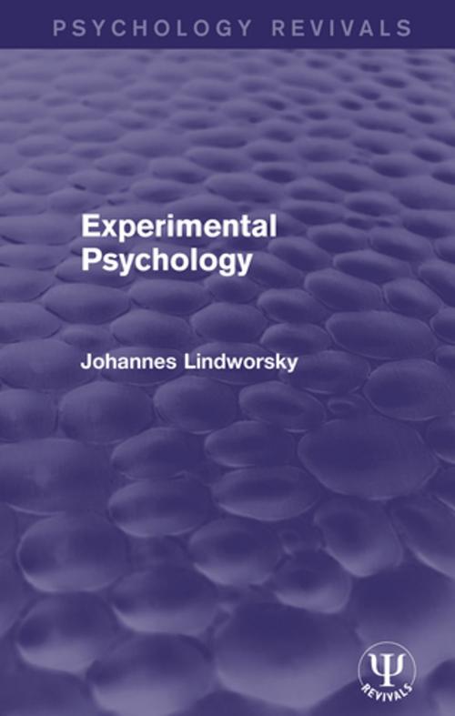 Cover of the book Experimental Psychology by Johannes Lindworsky, Taylor and Francis