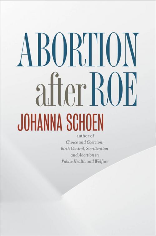 Cover of the book Abortion after Roe by Johanna Schoen, The University of North Carolina Press