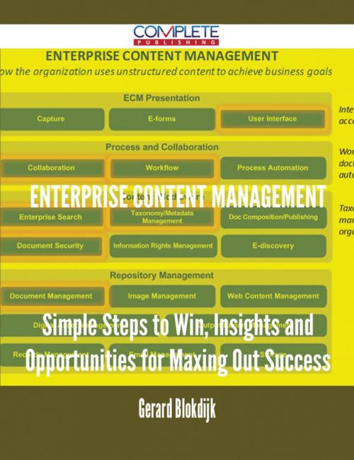 Cover of the book Enterprise Content Management - Simple Steps to Win, Insights and Opportunities for Maxing Out Success by Gerard Blokdijk, Emereo Publishing