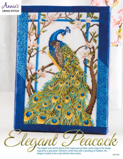 Cover of the book Elegant Peacock Cross Stitch Pattern by Elizabeth Spurlock, Annie's