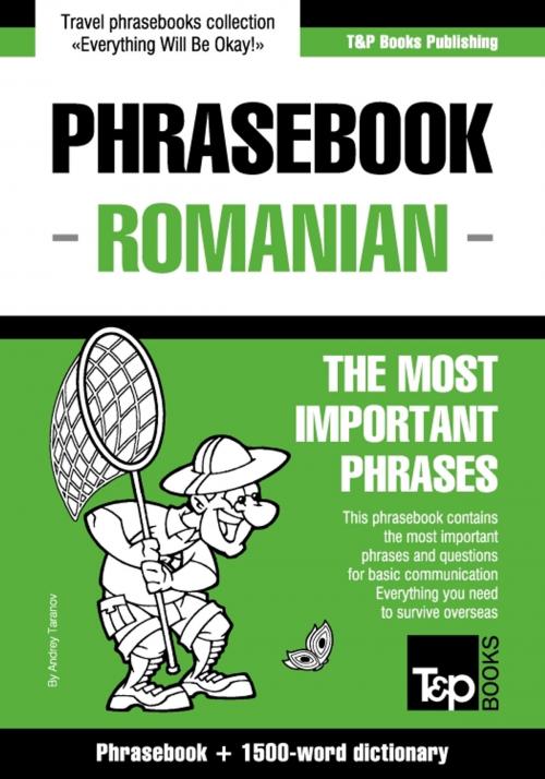 Cover of the book English-Romanian phrasebook and 1500-word dictionary by Andrey Taranov, T&P Books