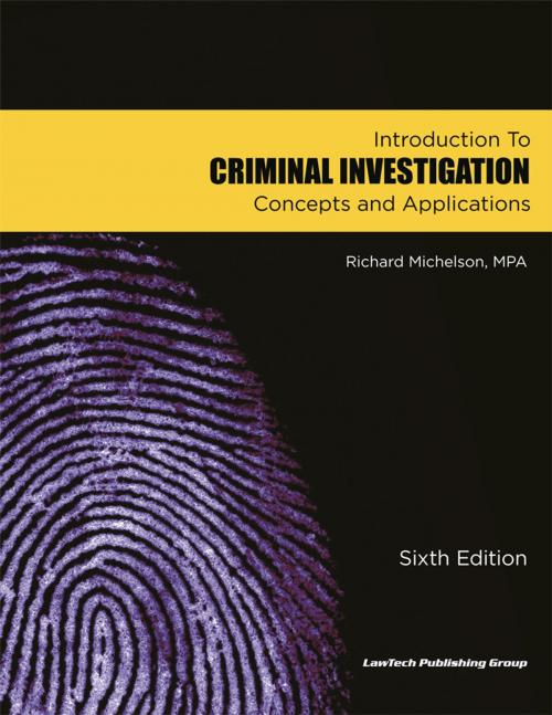 Cover of the book Criminal Investigation by Richard Michelson, LawTech Publishing Group