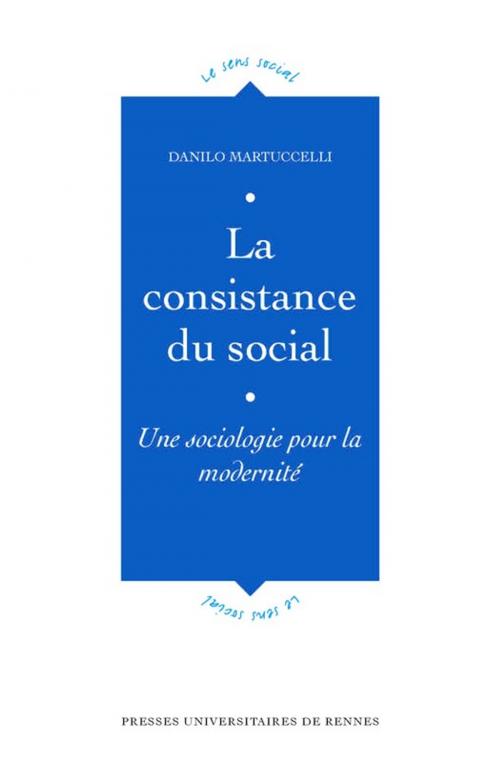 Cover of the book La consistance du social by Danilo Martuccelli, Presses universitaires de Rennes